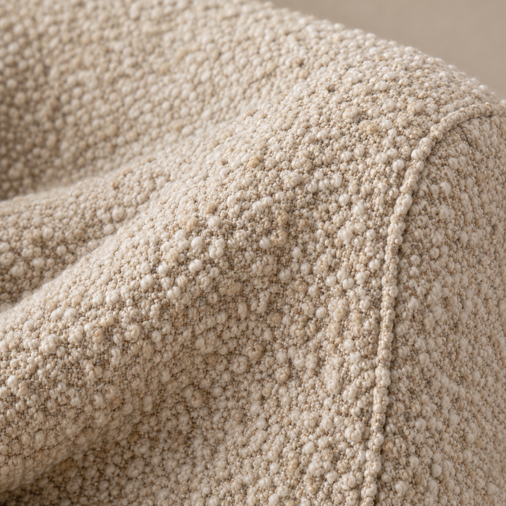 Tactile Heavy Wool-Blend Bouclé Weave Texture