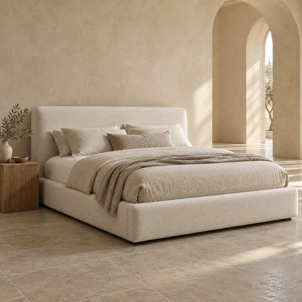 Linen Low Bed Frame Collection